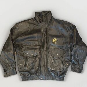 Gibson Les Paul Black Real Leather Jacket Used Read